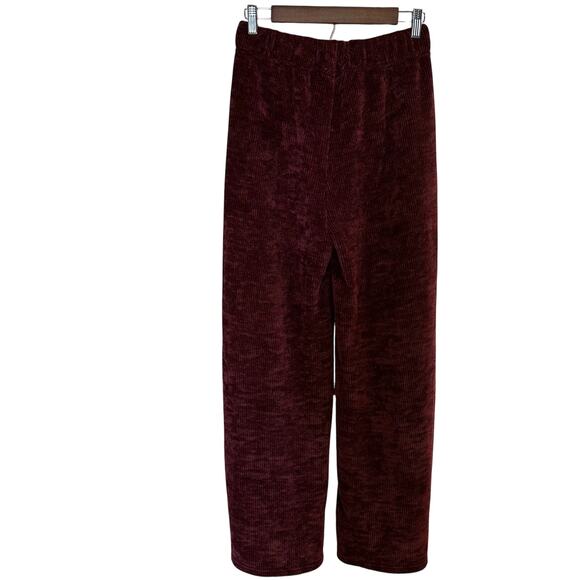 New! Umgee USA Women’s Sz Medium Cabernet Soft & Plush Knit Wide Leg Pant K632 - Picture 1 of 16